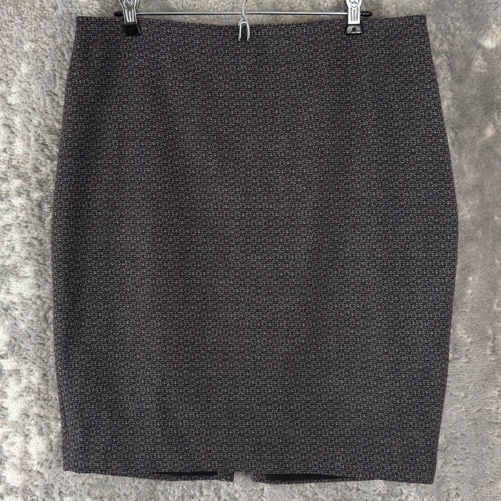 Express Size 14 Minimalist Preppy Career Stretchā Knee Length Skirt Black Zip